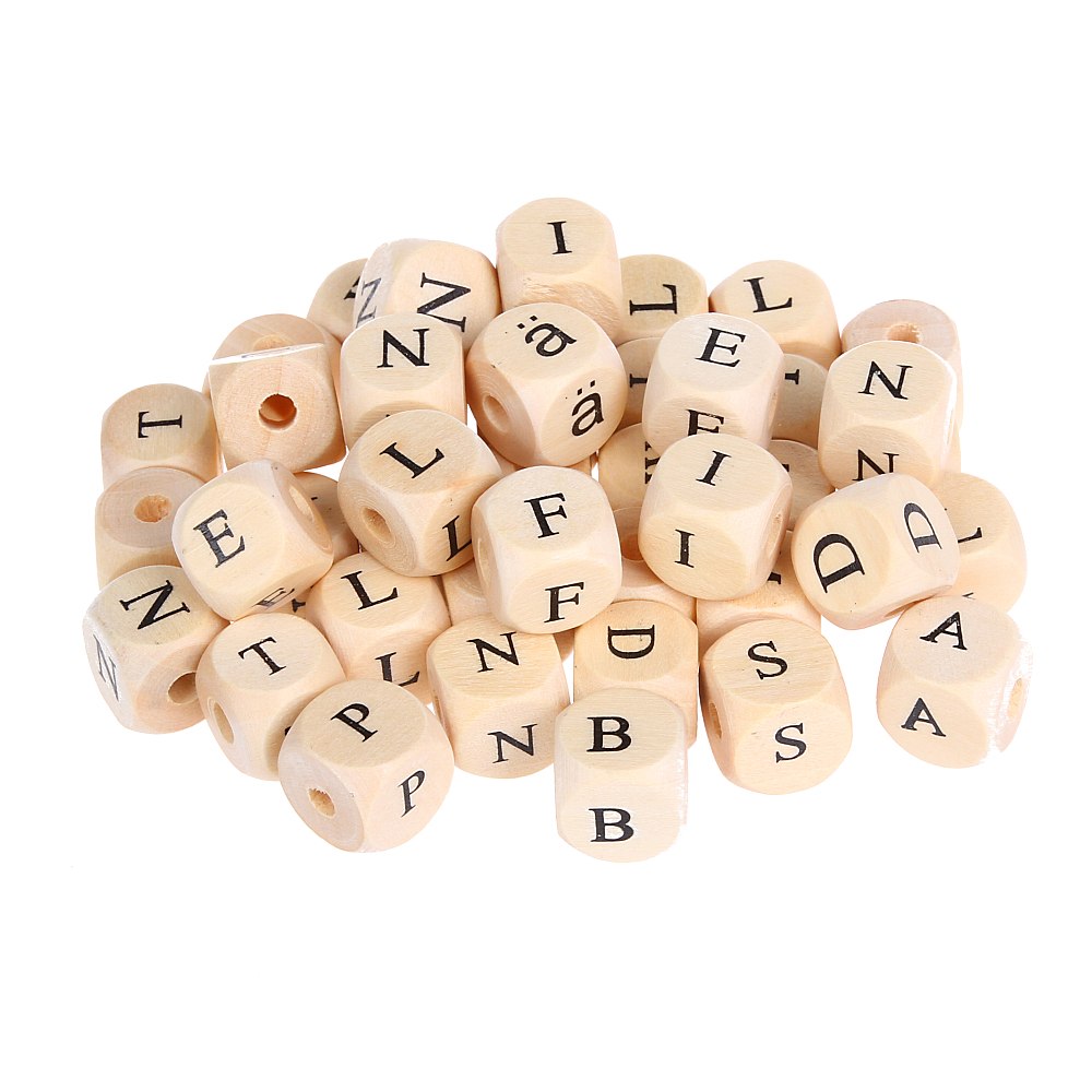 Buchstabenwürfel 11x11 mm 300 Stück aus