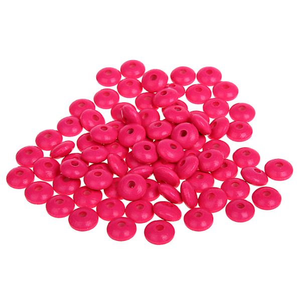 Holzlinsen neon-pink 10 mm